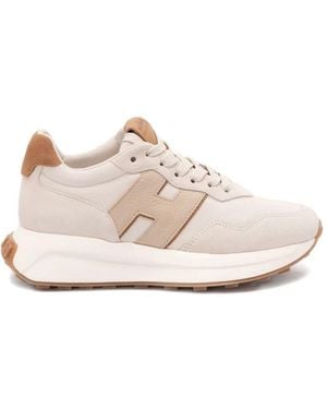 Hogan H641 Leather And Suede Sneakers - White
