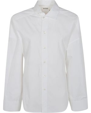 Rohe Popeline "Uneven" Collar Shirt - White