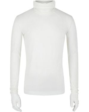 Givenchy Long Sleeve Balaclava Shirt With Gloves - White