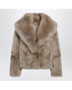 Blancha Short Hazelnut Fur Jacket - Natural