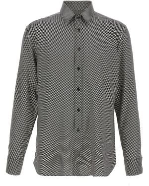 Tom Ford Polka Dot Lyocell Shirt - Gray