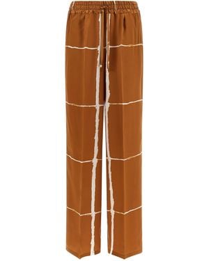 Kiton Silk Pants - Brown