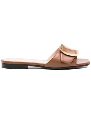 Bally Open Toe Shoes With Buckle Detail - Natural