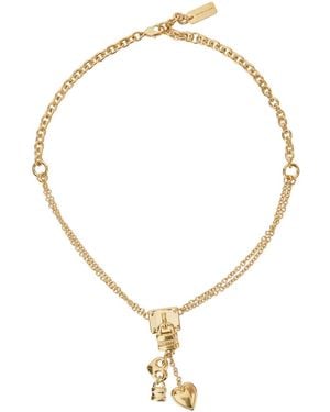 Chloé Necklace With Pendant Charms, -Coloured Brass - Metallic