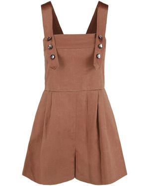 Bottega Veneta Jeweled Playsuit - Brown
