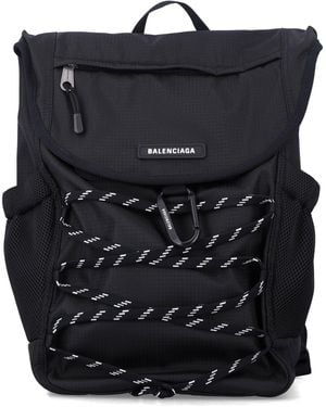 Balenciaga Ripstop Logo Backpack - Black