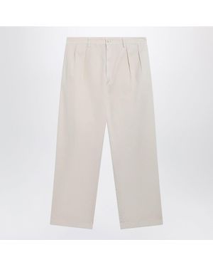 Prada Sandcolored Cotton Pants - White