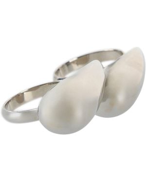 Givenchy G Tears Double Finger Ring - White