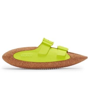 Balmain B-It-Rubber Leather&Cork Nwt - Yellow