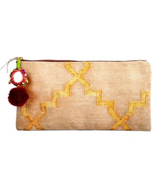 Monsoon And Beyond 586 Handwoven Clutch - Natural