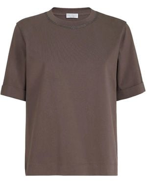 Brunello Cucinelli Cotton T-Shirt - Brown