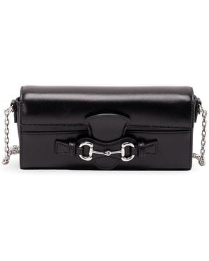 Gucci Wallet On Chain With Horsebit - Black