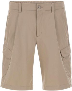 Herno Polyester Cargo Shorts - Natural
