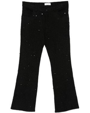 Ernest W. Baker Wide-Leg Bouclé Pants - Black