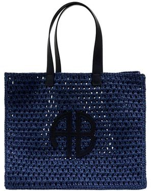 Anine Bing Rio Tote Large Shopping Bag - Blue