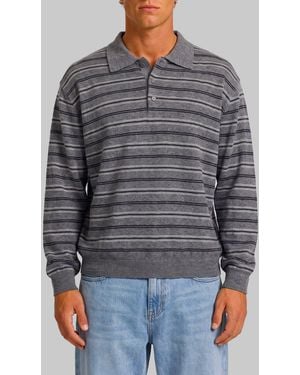 DUNST Striped Sweater - Gray
