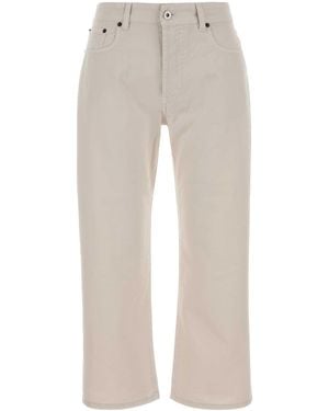 Miu Miu Ivory Cotton Pant - White