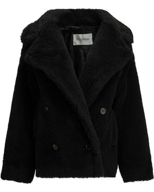 Max Mara Short Alpaca Coat - Black