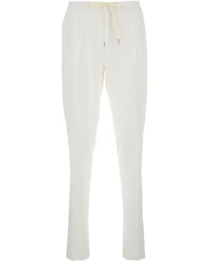 Lardini Cotton Pants With Drawstring - White