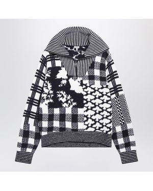 Loewe And Wool Zipup Sweater - Blue