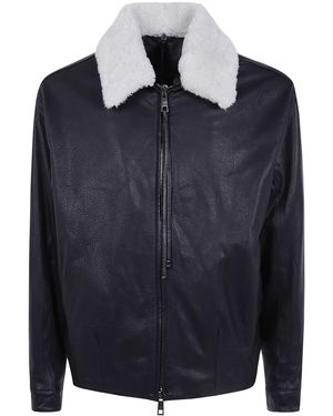 Giorgio Brato Leather Jacket - Blue
