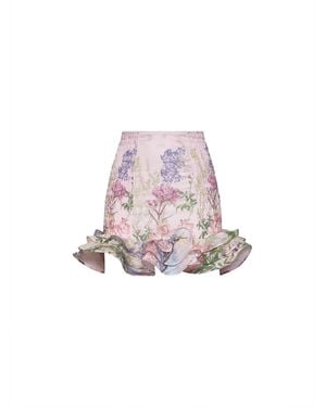 Charo Ruiz Mini Skirt Turna Cotton - Pink