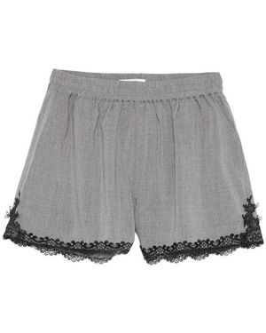 LA PISCINE Shorts Lace Trim - Gray