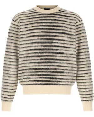 Tom Ford Brushed Effect Sweater - Gray