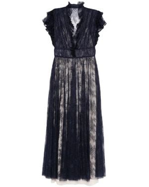 Alberta Ferretti Polyamide Lace Dress - Blue