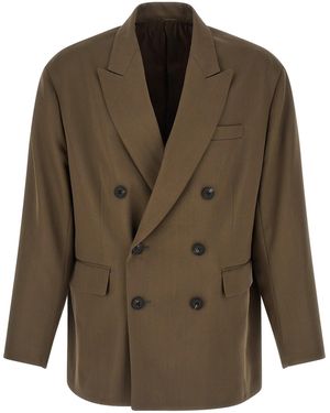 Ssstein Double-Breasted Blazer - Green