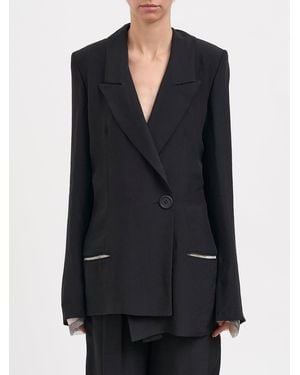 Alessandra Marchi Viscose And Silk Jacket - Blue