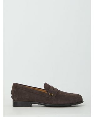 Tod's Suede Loafers - White
