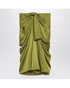 Chloé Draped Silk Skirt - Green