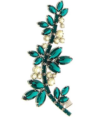 Prada 'crystal Flowers' Brooch - Green