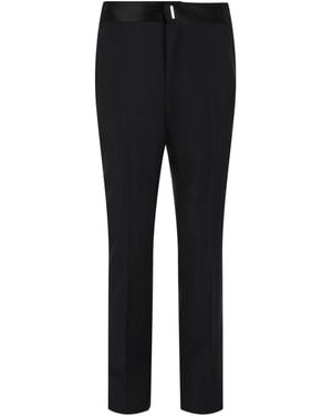 Givenchy Satin Trimmed Pants - Black