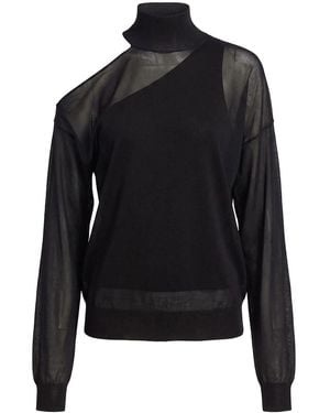 Fendi Silk Organza Top - Black