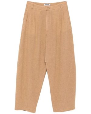 DARKPARK Phebe Cashmere Wool Wide-Leg Pants - Natural