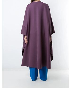 Valentino Draped Mid-Length Cape - Purple