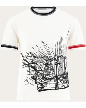 Ferragamo Cotton Graphic Sweater - White