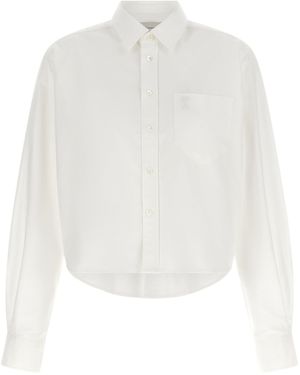 Ami Paris 'Ami De Coeur' Cropped Shirt - White