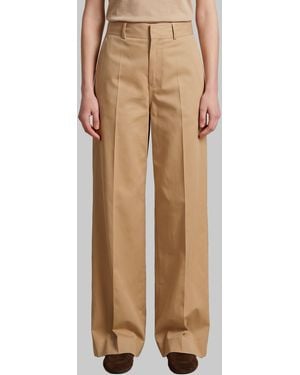 Celine Cotton Twill Pants - Natural