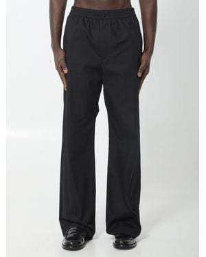 Celine Cotton And Linen Cloth Pants - Black
