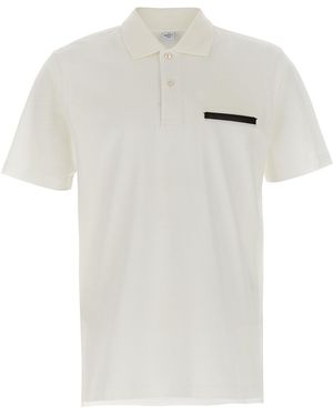 Berluti 'Leather Tab' Polo Shirt - White