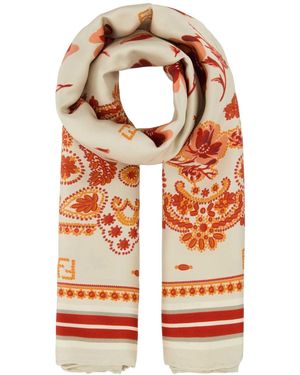 Fendi Silk Ff Foulard - Orange