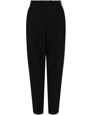 McQueen Pleated Wool Pants - Black