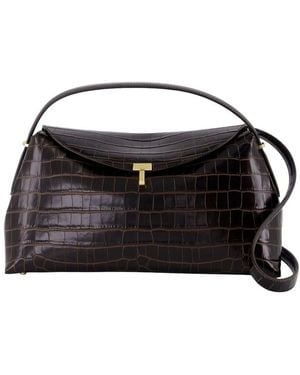 TOTEME T-Lock Top Handle Purse - Black