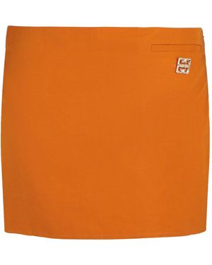 Givenchy Mini Skirt With 4G Emblem - Orange