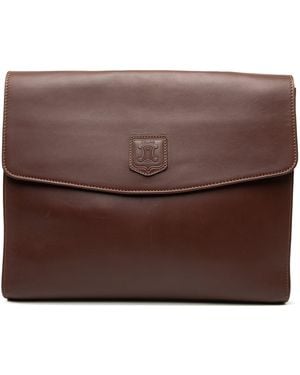 Kiton Leather Clutch - Brown