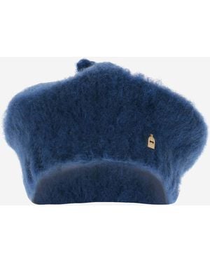Myssy Wool Basket Beret - Blue