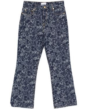 Ganni Organic Cotton Pants - Blue